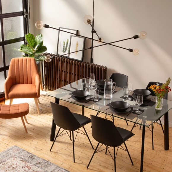 Pendant light 50''  Matte black / ZONE - Picture 5 of 5